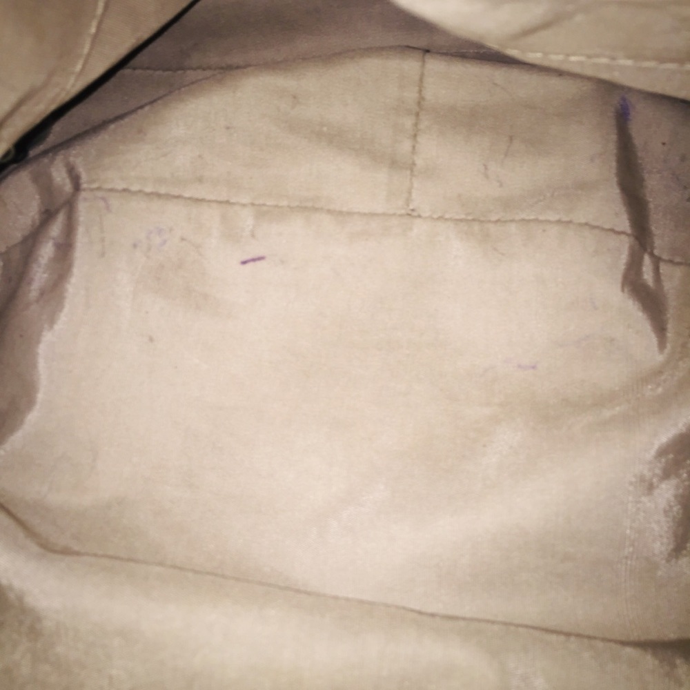 ROOTS Taupe Beige Pebbled Leather Olivia Large Slouchy Hobo Shoulder Bag Purse - Picture 9 of 11